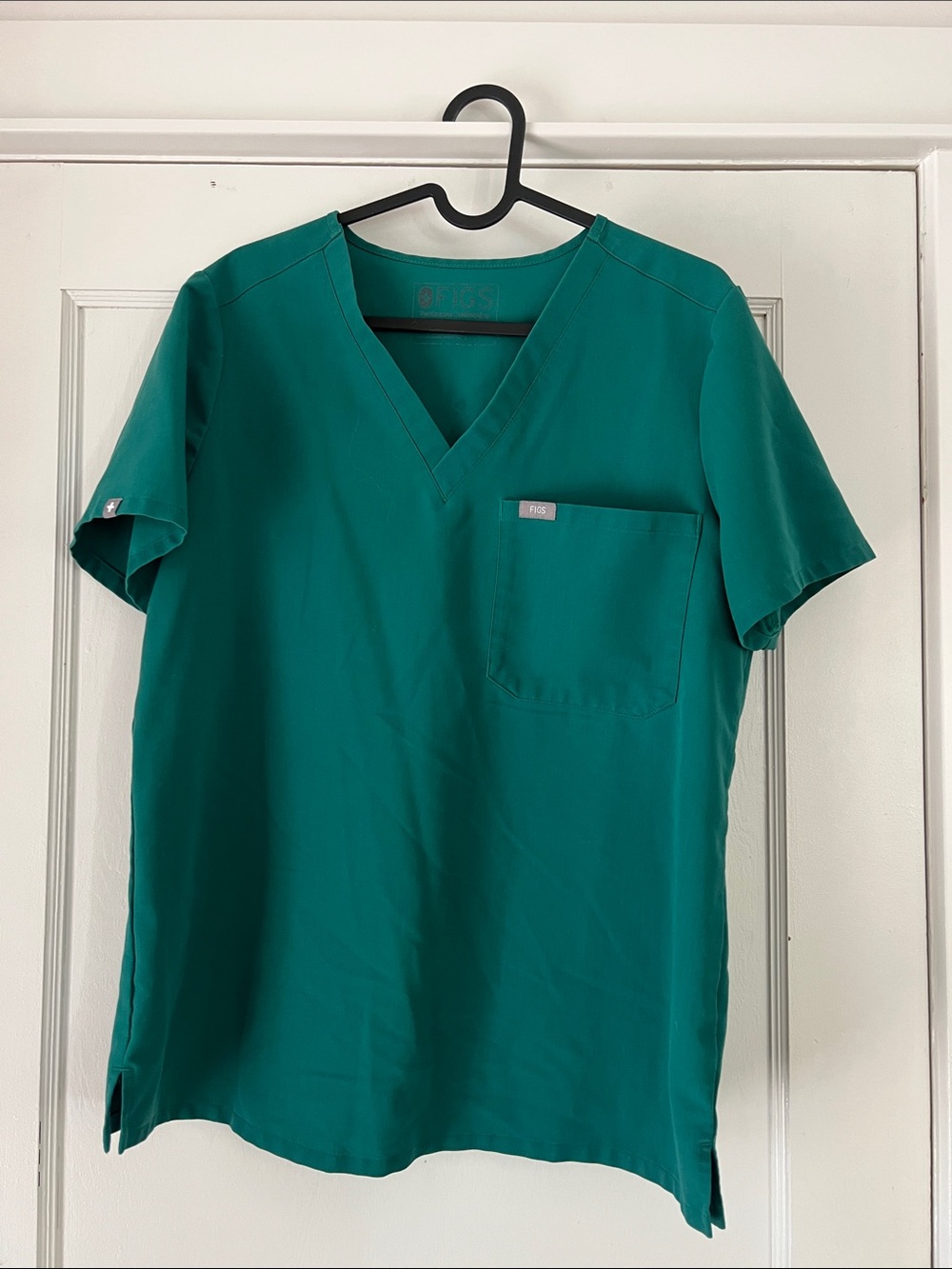 Figs Catarina Scrub Top - Hunter Green M